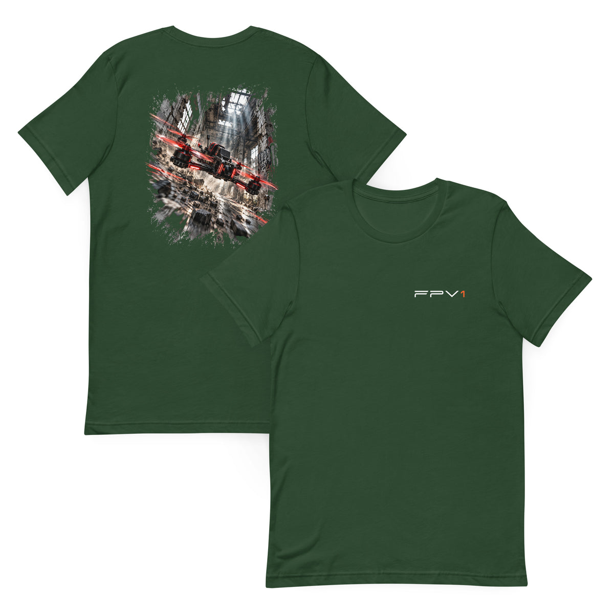 Back to Bando T-Shirt in Forest – front and back