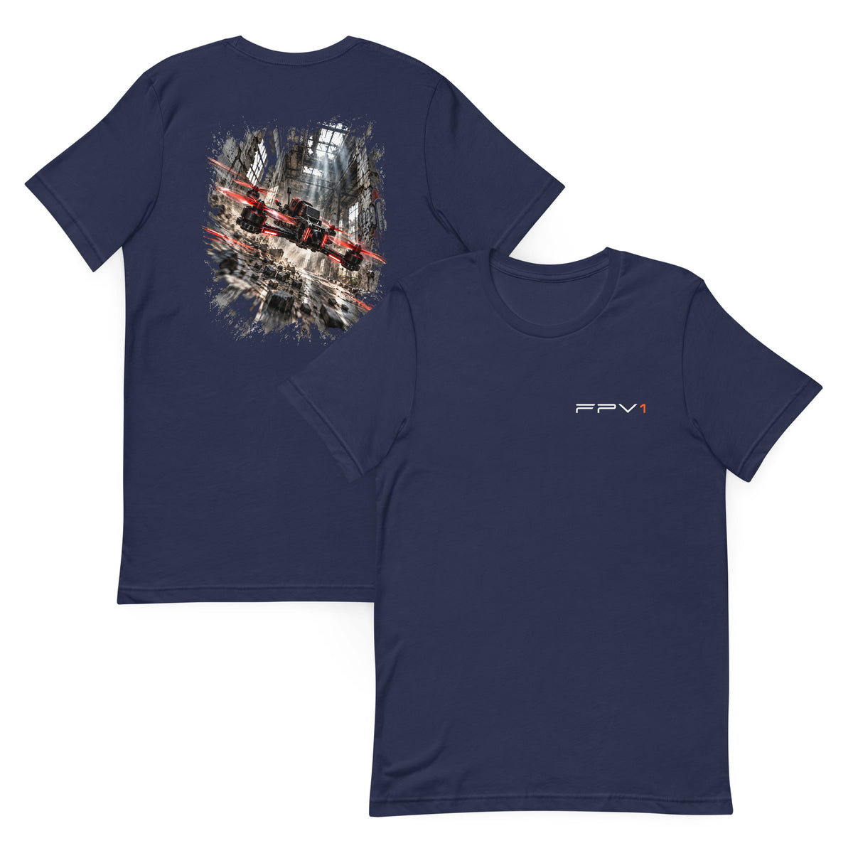 Back to Bando T-Shirt in Navy – front and back
