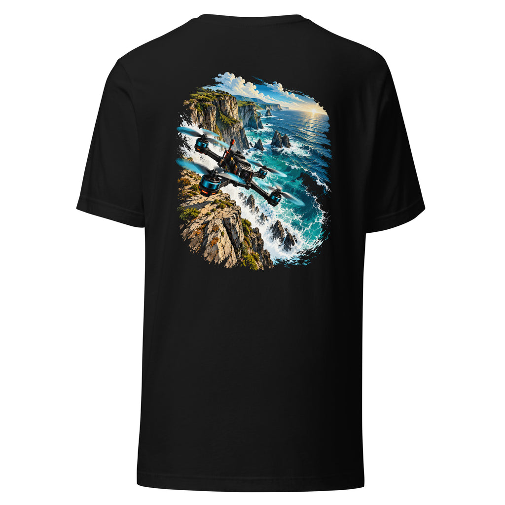 Coastal Cliff T-Shirt in Black – back
