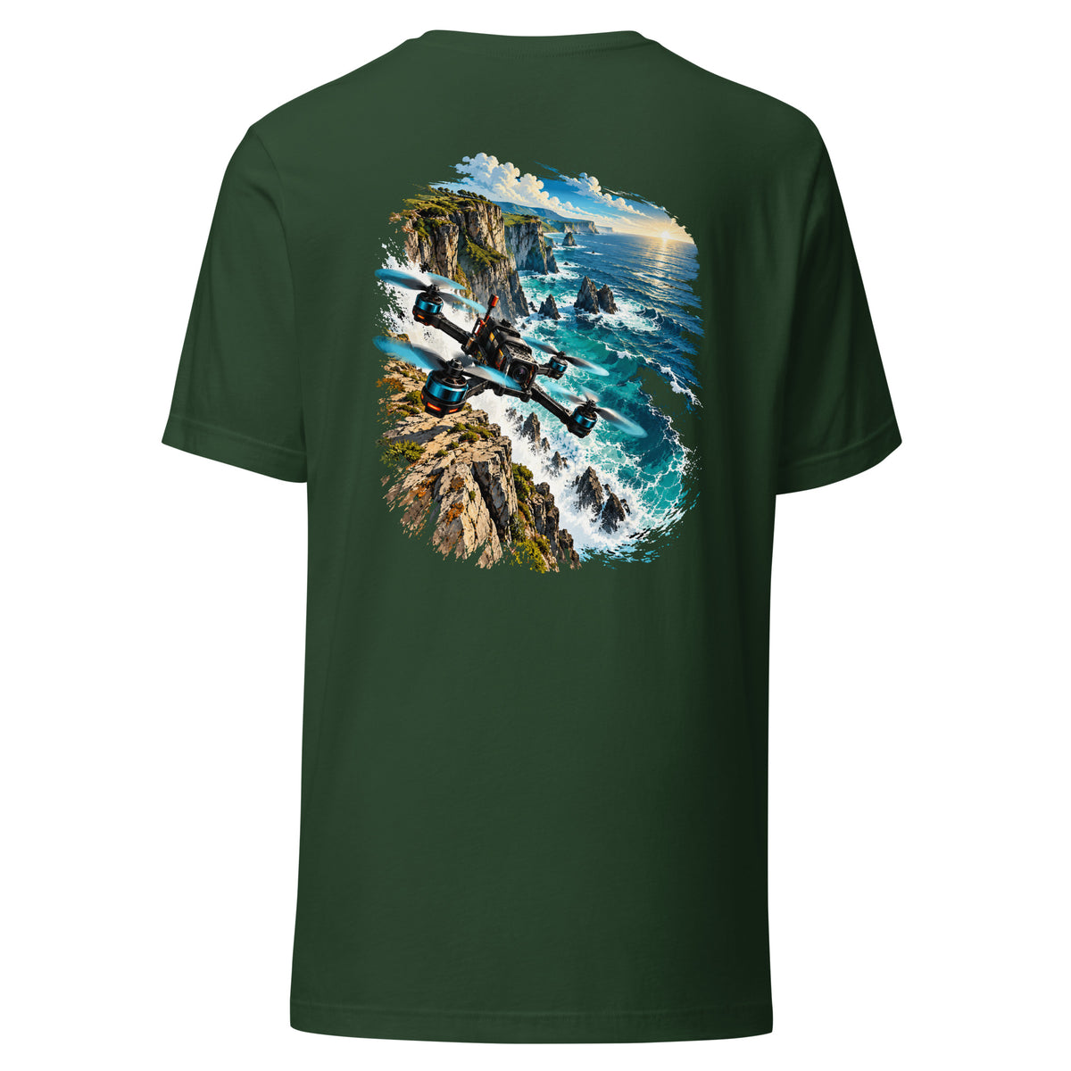Coastal Cliff T-Shirt in Forest – back