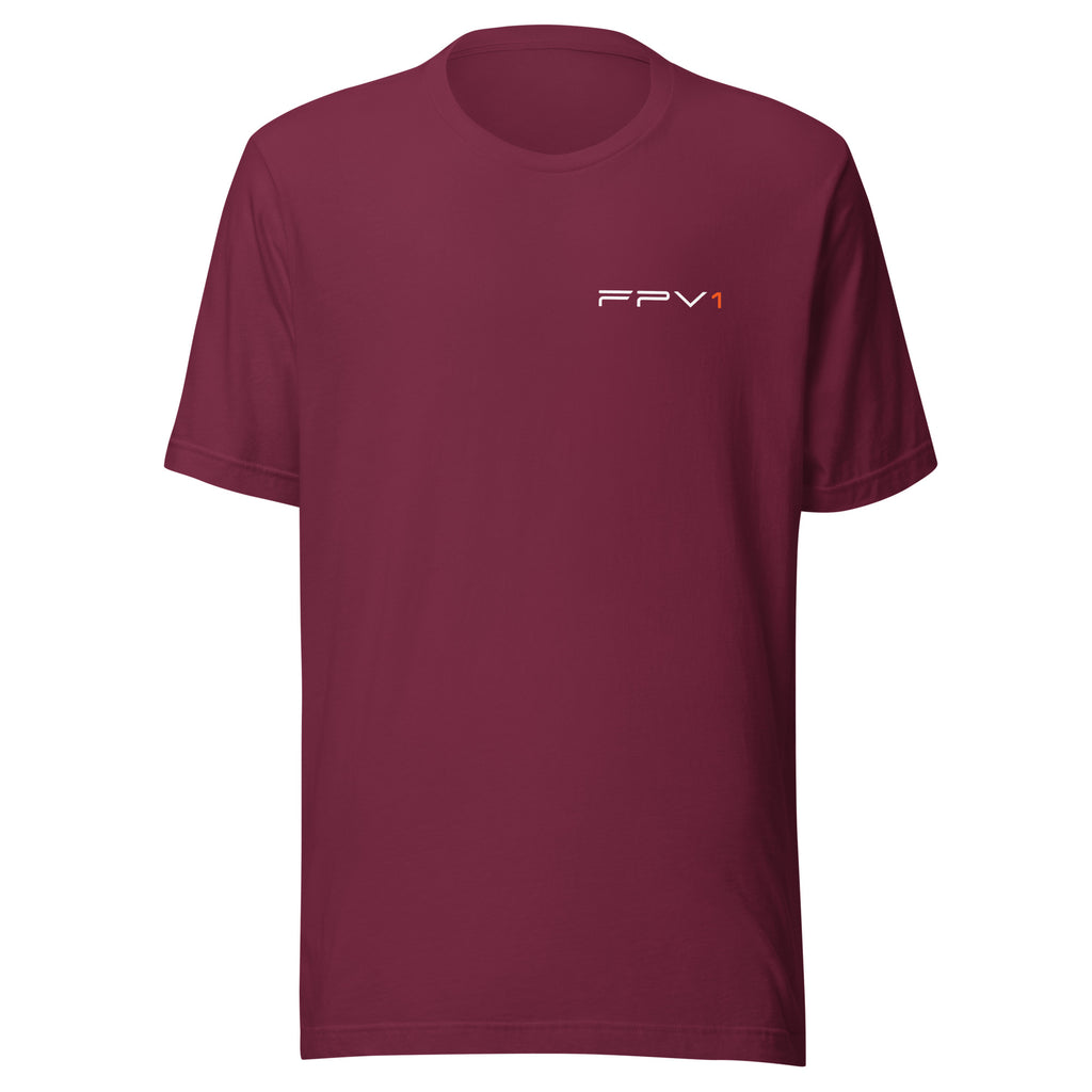 Coastal Cliff T-Shirt in Maroon – front
