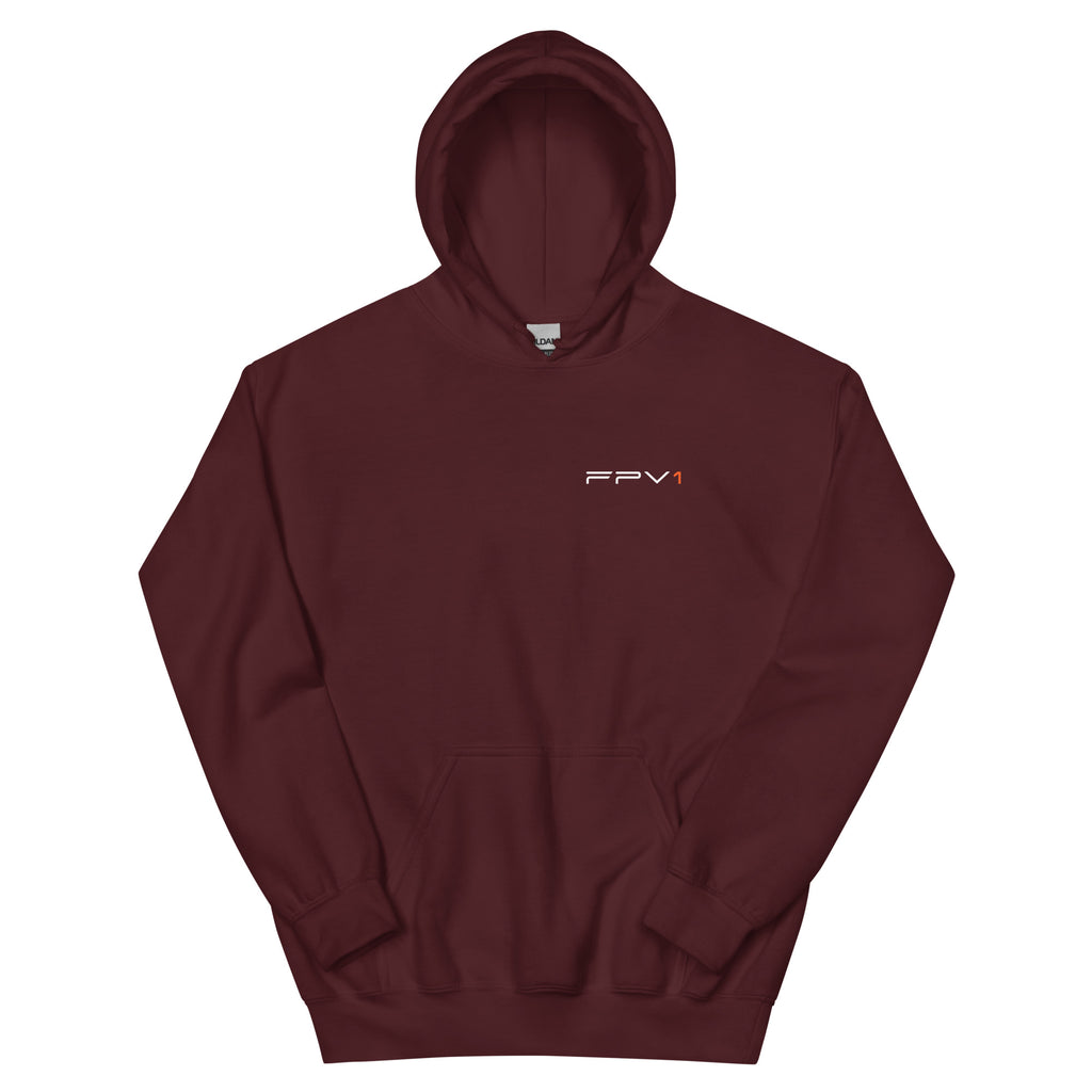 Drift Drone Hoodie in Maroon – front