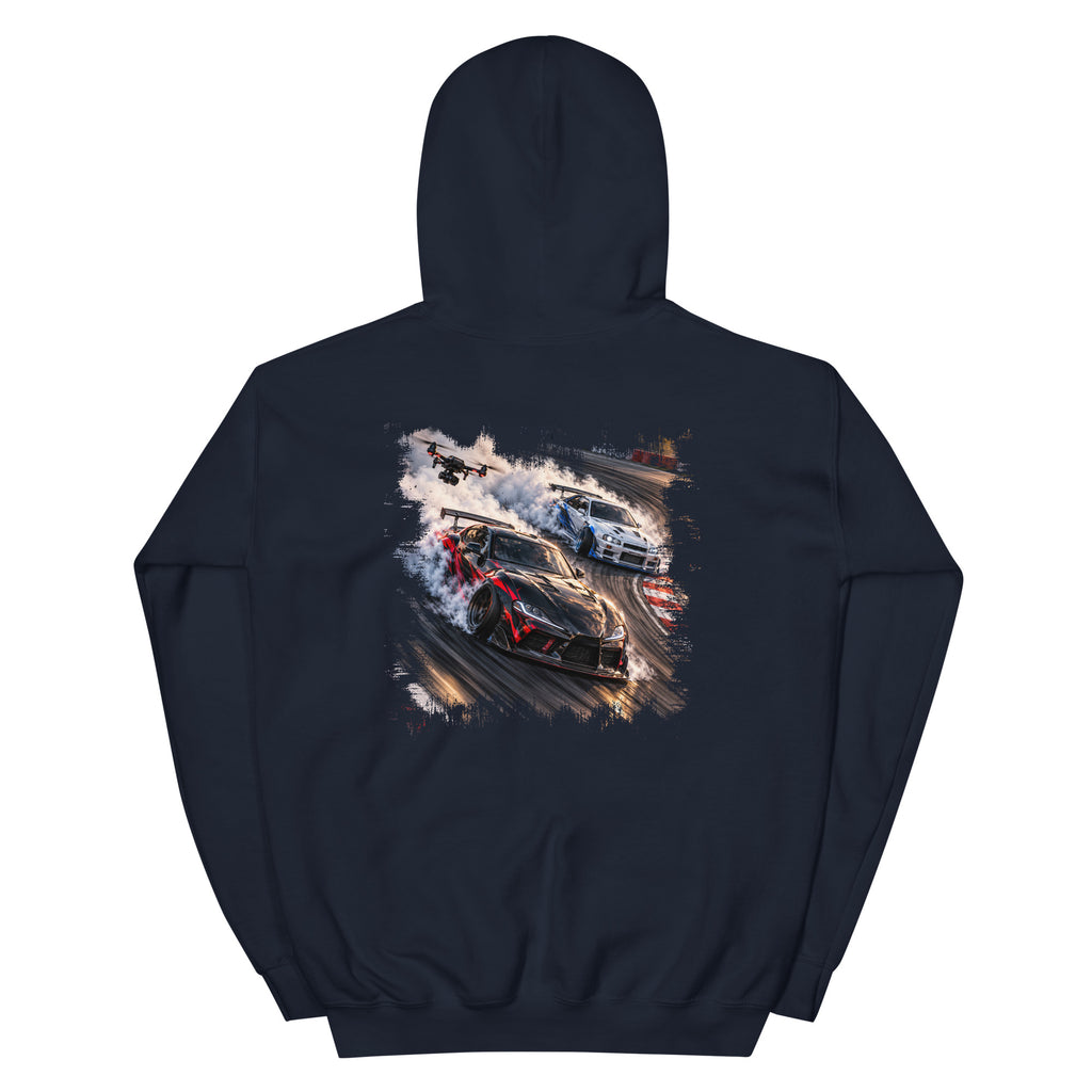 Drift Drone Hoodie in Navy – back