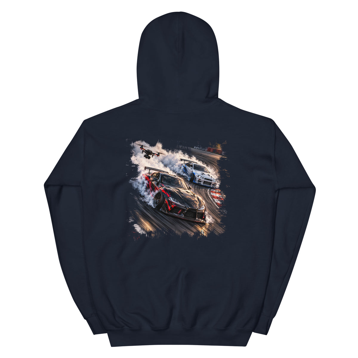 Drift Drone Hoodie in Navy – back