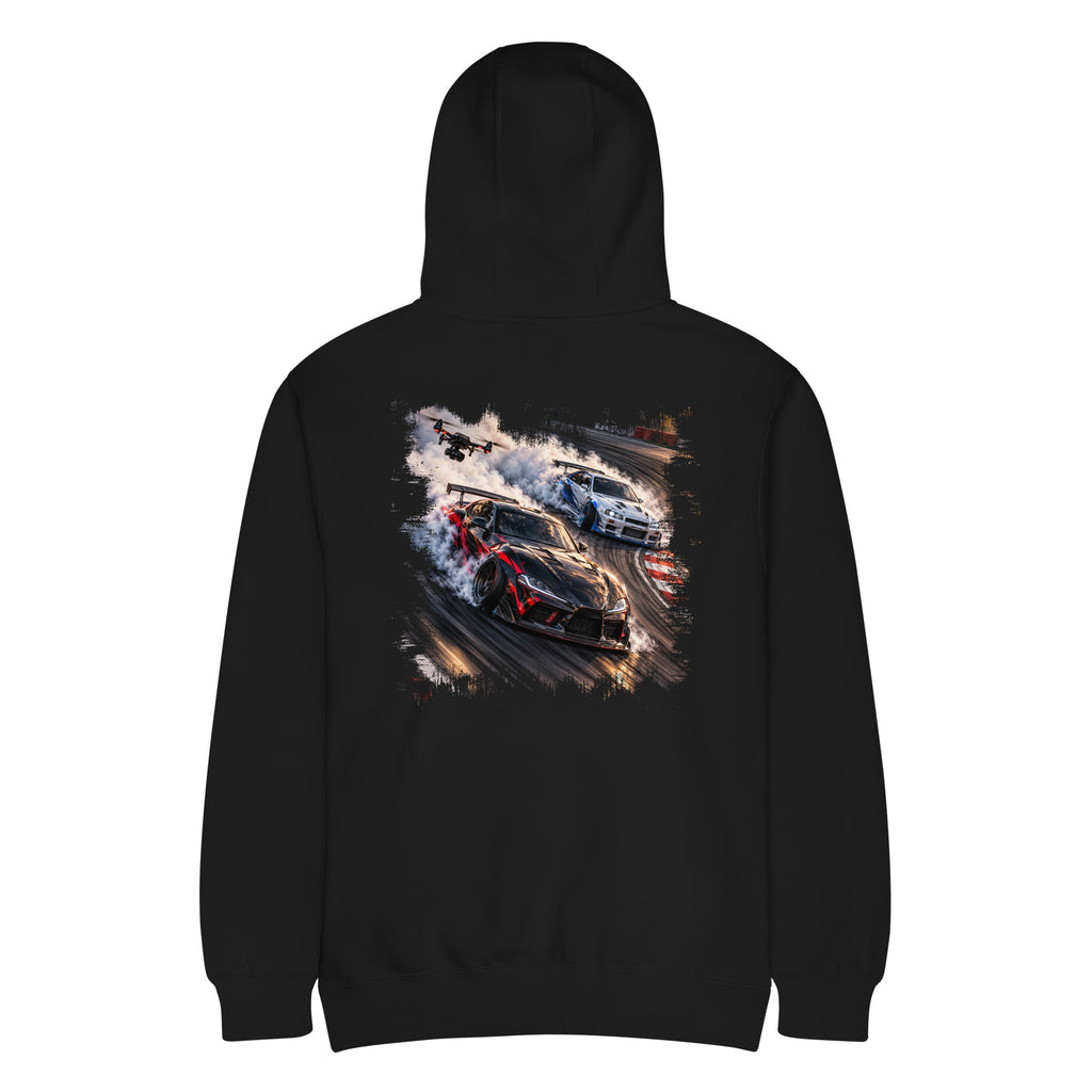 Drift Drone Hoodie – Premium in Black – back