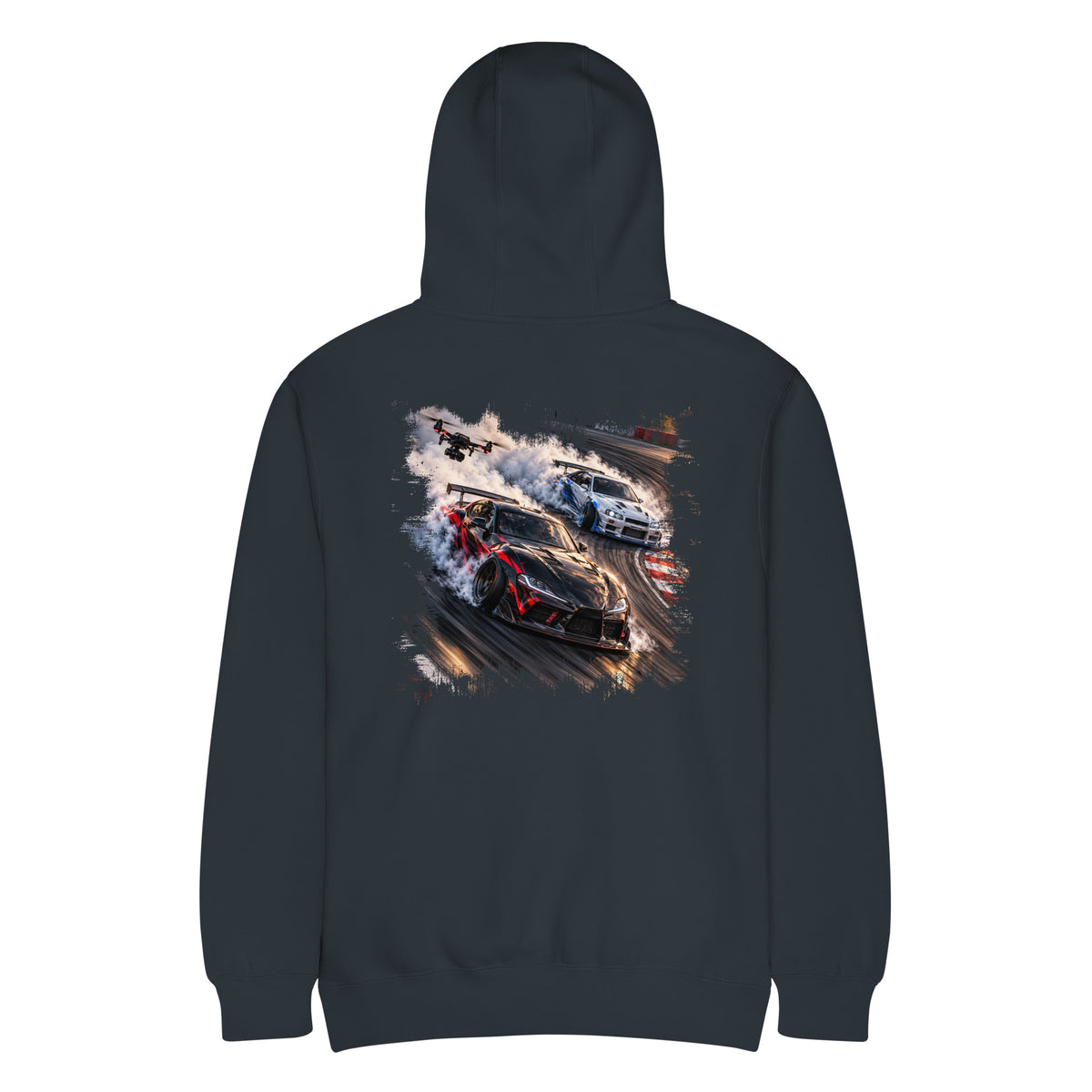 Drift Drone Hoodie – Premium in Navy – back