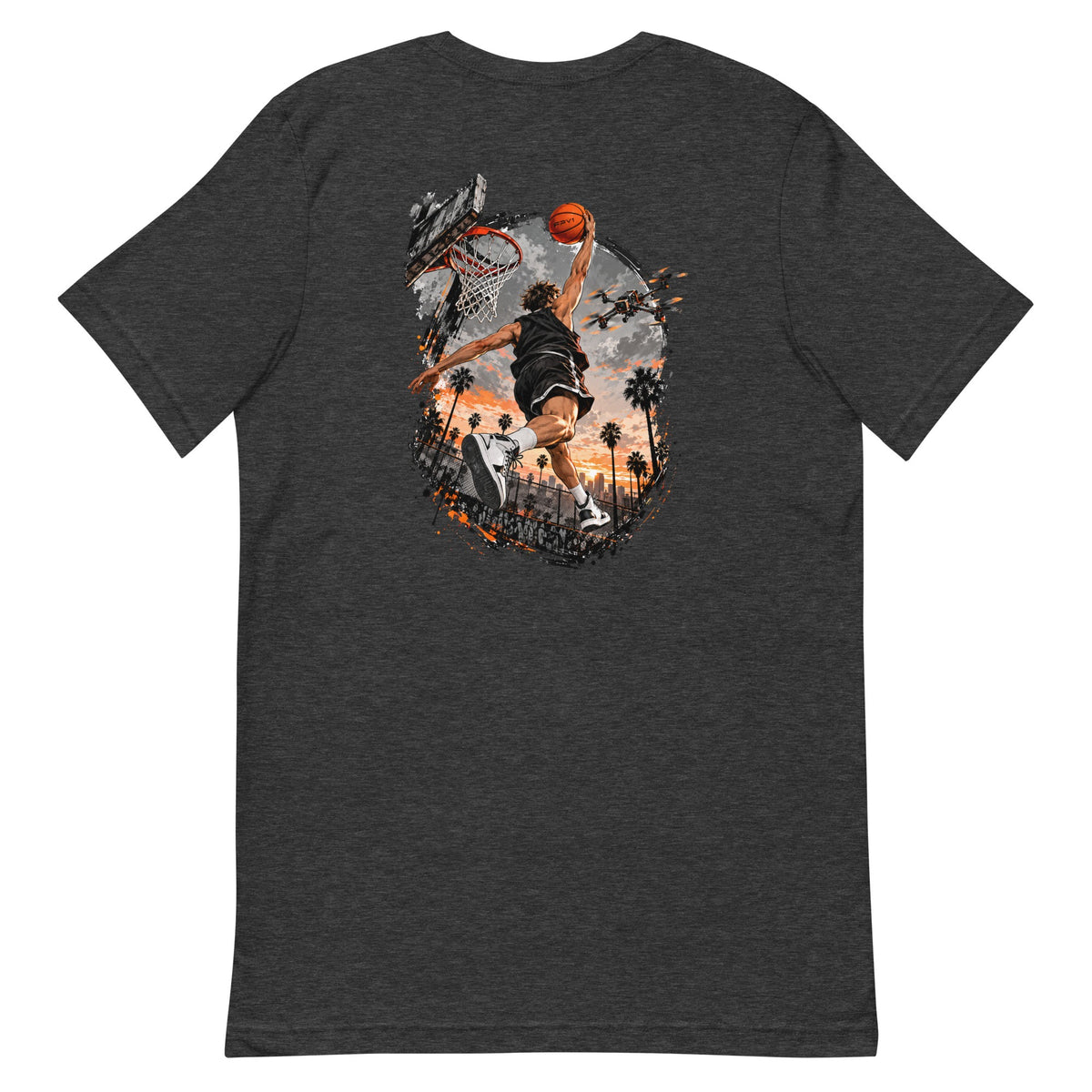 Dunk Drone T-Shirt in Dark Grey Heather – back