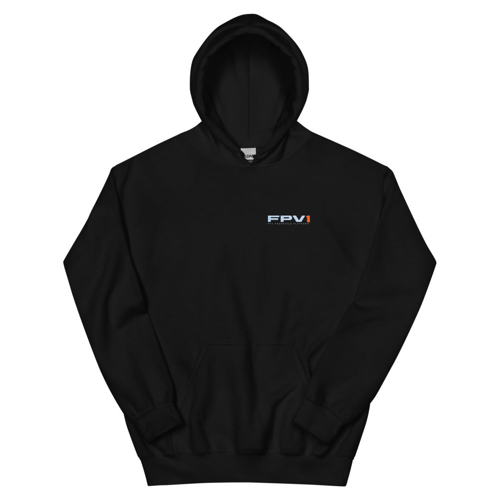 FPV1 Freestyle Hoodie in Black – front