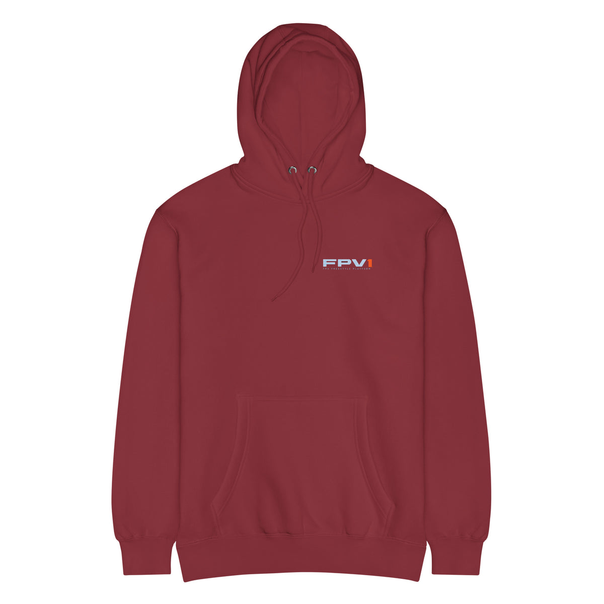FPV1 Freestyle Hoodie – Premium in Burgundy – front