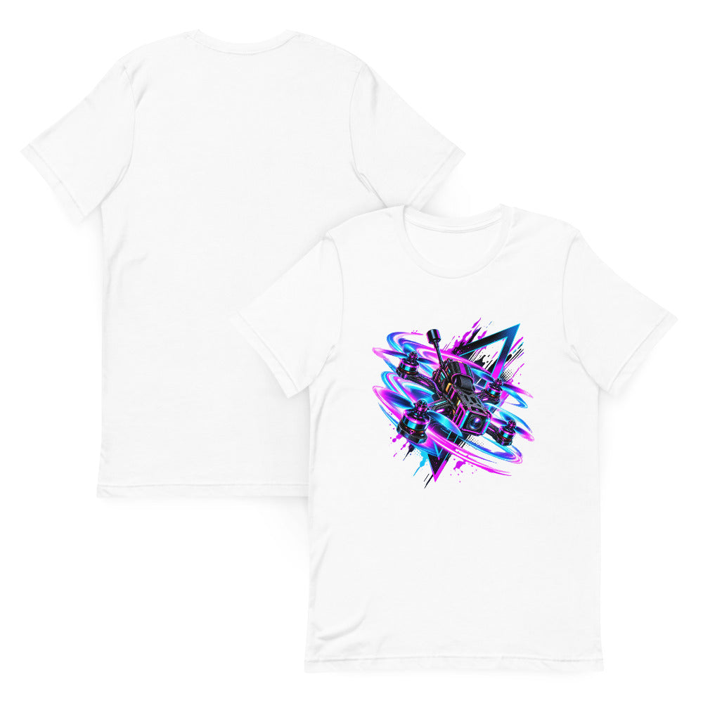 Neon Quad T-Shirt in white – front and back