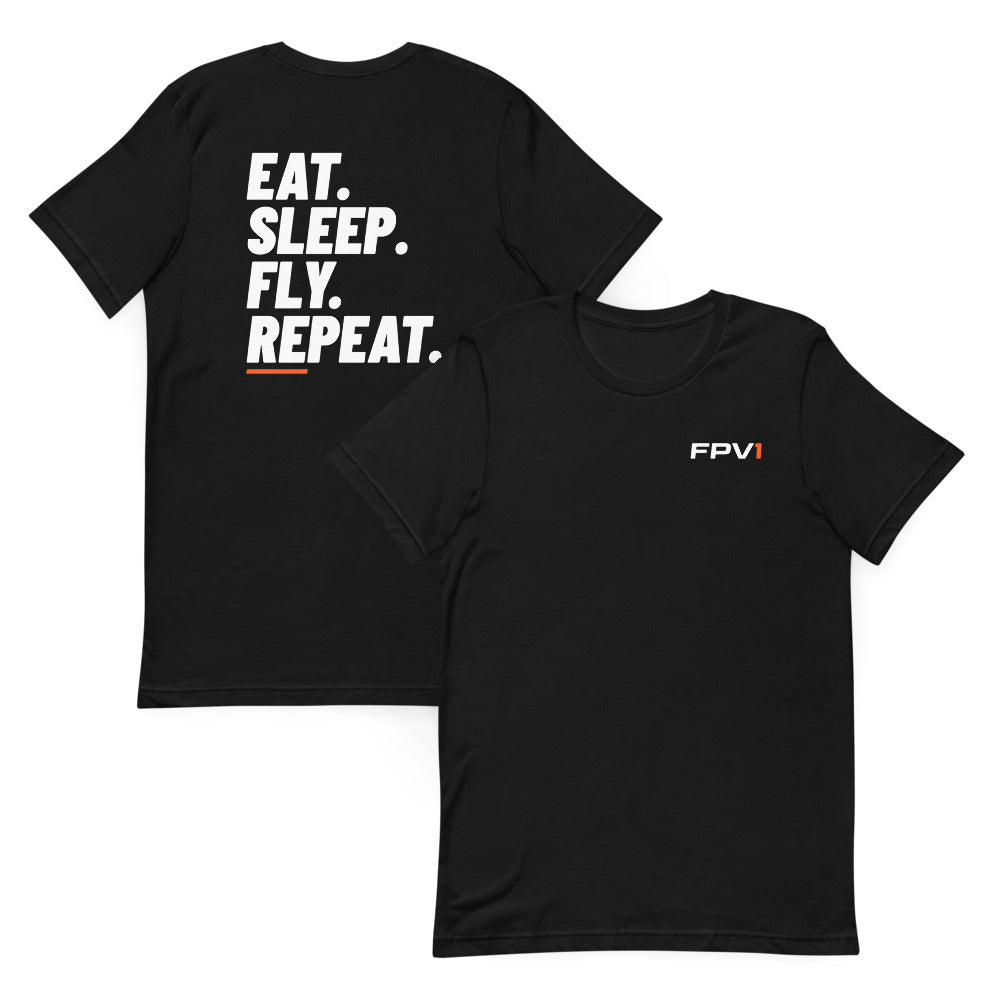 Power Loop Tee – Black – front and back