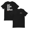 Power Loop Tee – Black – front and back
