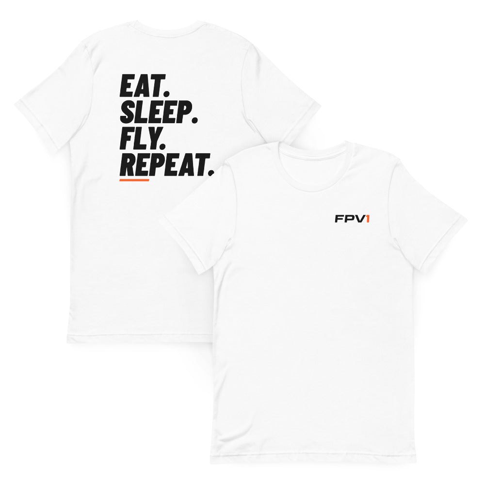 Power Loop Tee – White – front and back