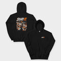 SEND IT FPV Division Hoodie in Black – front and back