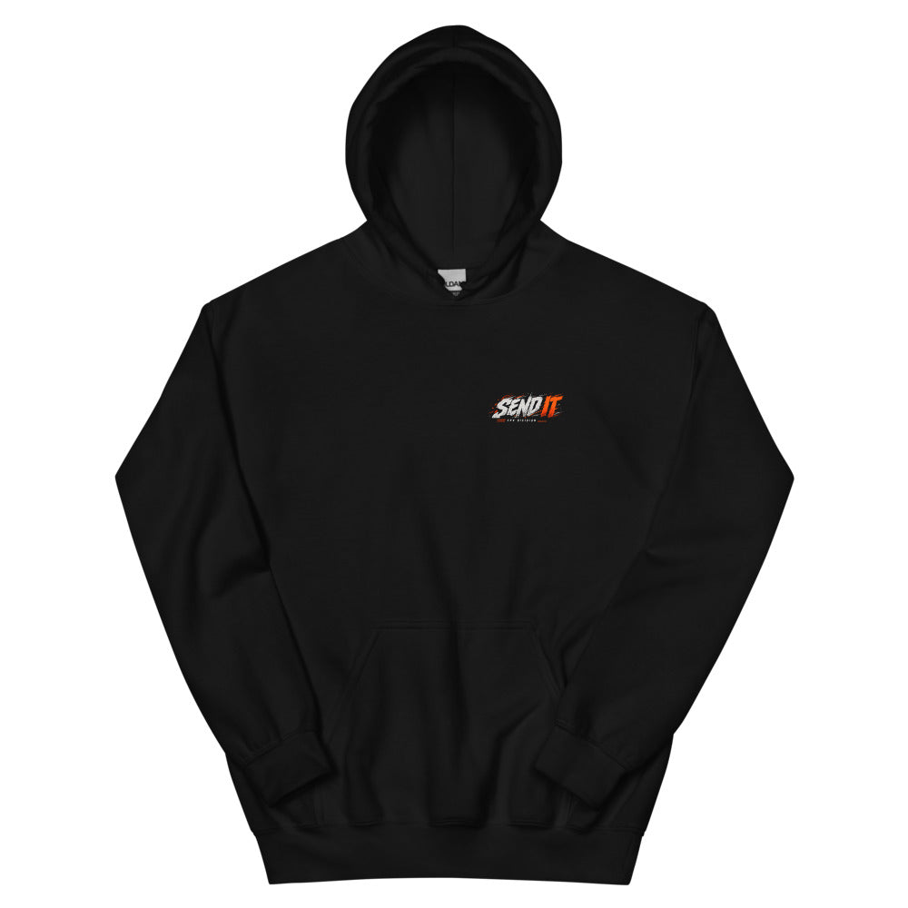 SEND IT FPV Division Hoodie in Black – front