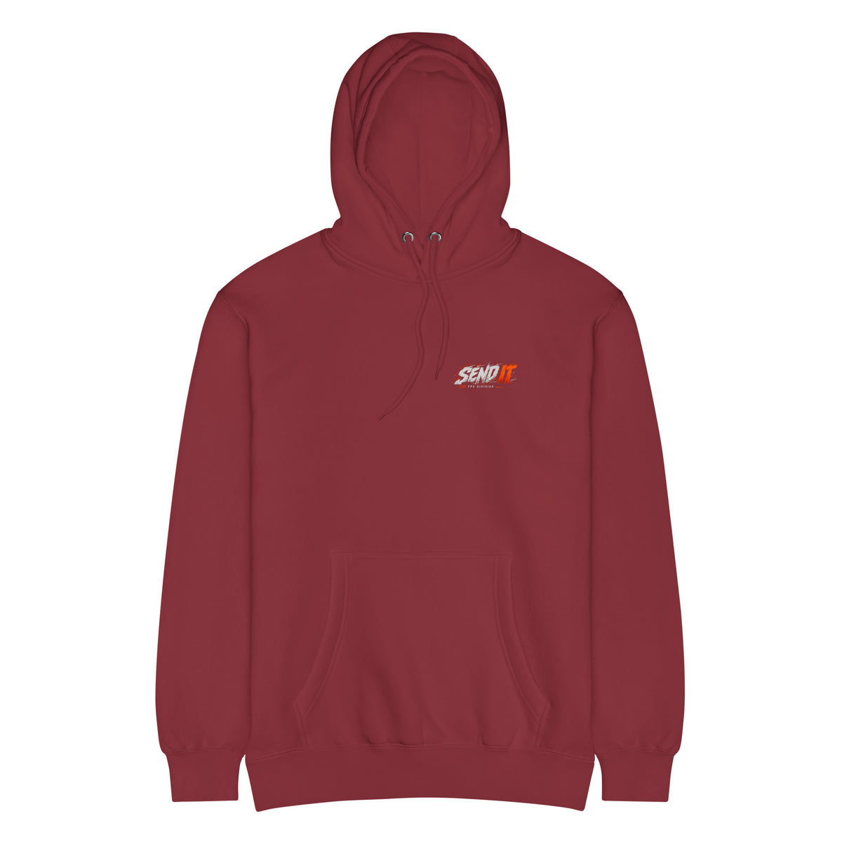 SEND IT FPV Division Hoodie – Premium in Burgundy – front