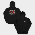 SEND IT FPV Hoodie - Black - front and back