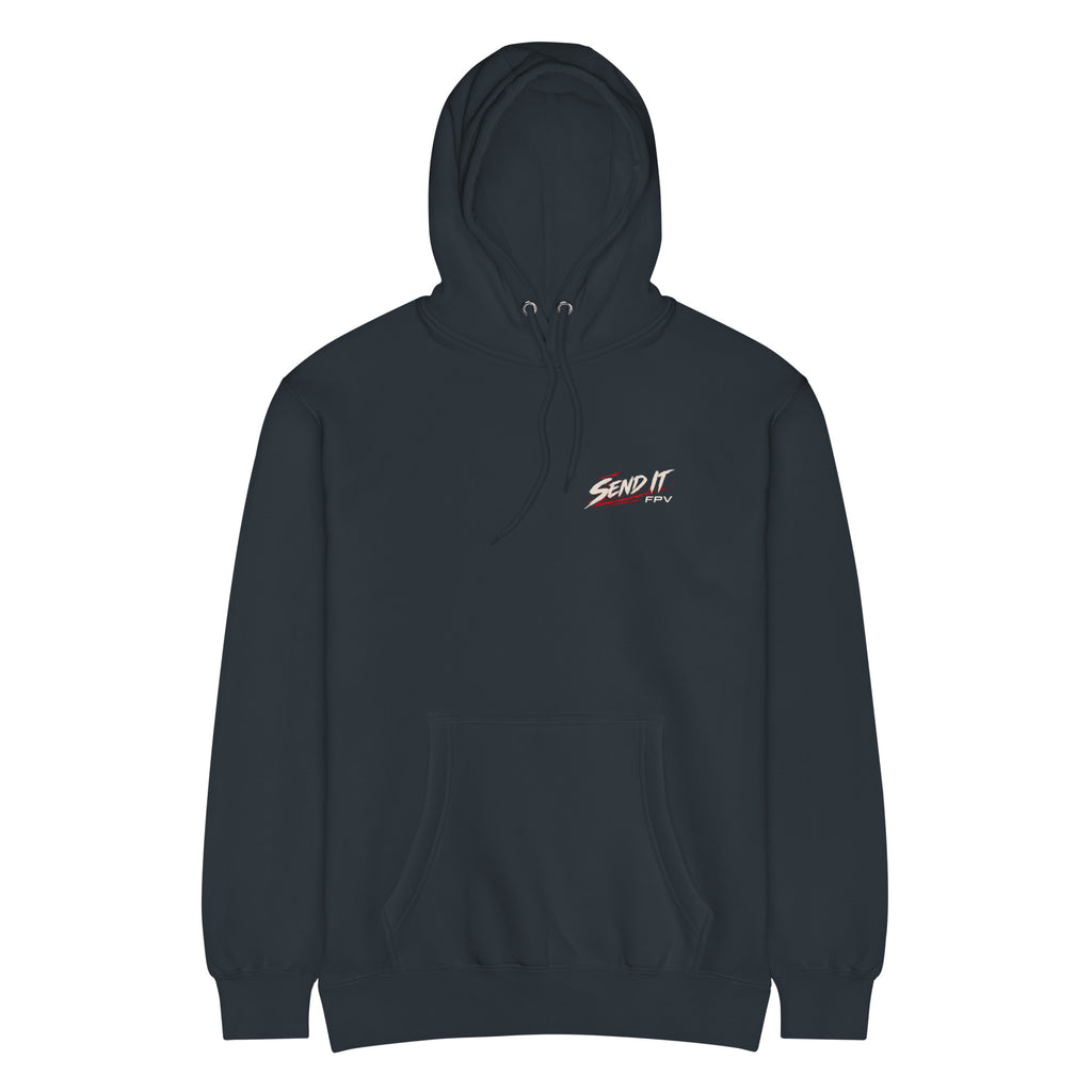 SEND IT FPV Hoodie – Premium in Navy – front