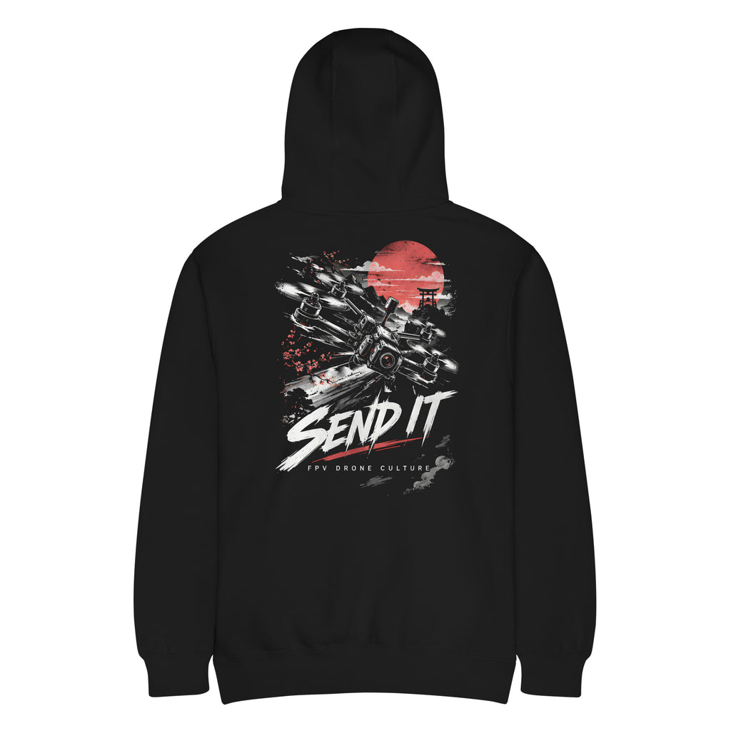 SEND IT Hoodie – Premium in Black – back