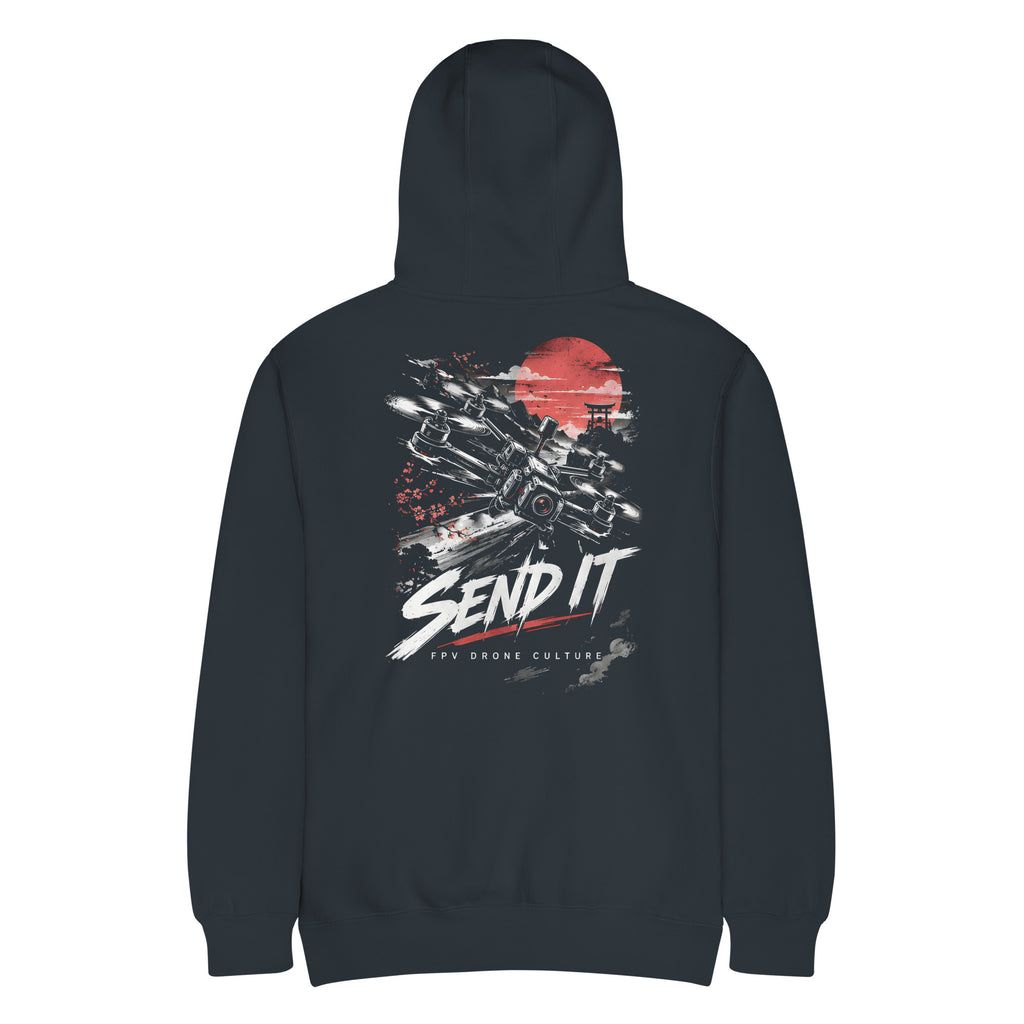 SEND IT Hoodie – Premium in Navy – back