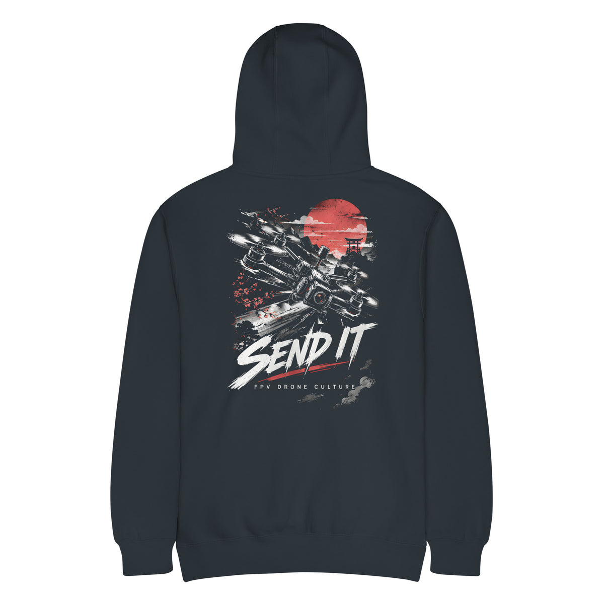 SEND IT Hoodie – Premium in Navy – back
