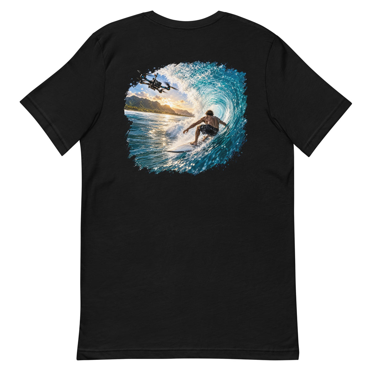 Surf Drone T-Shirt in Black – back
