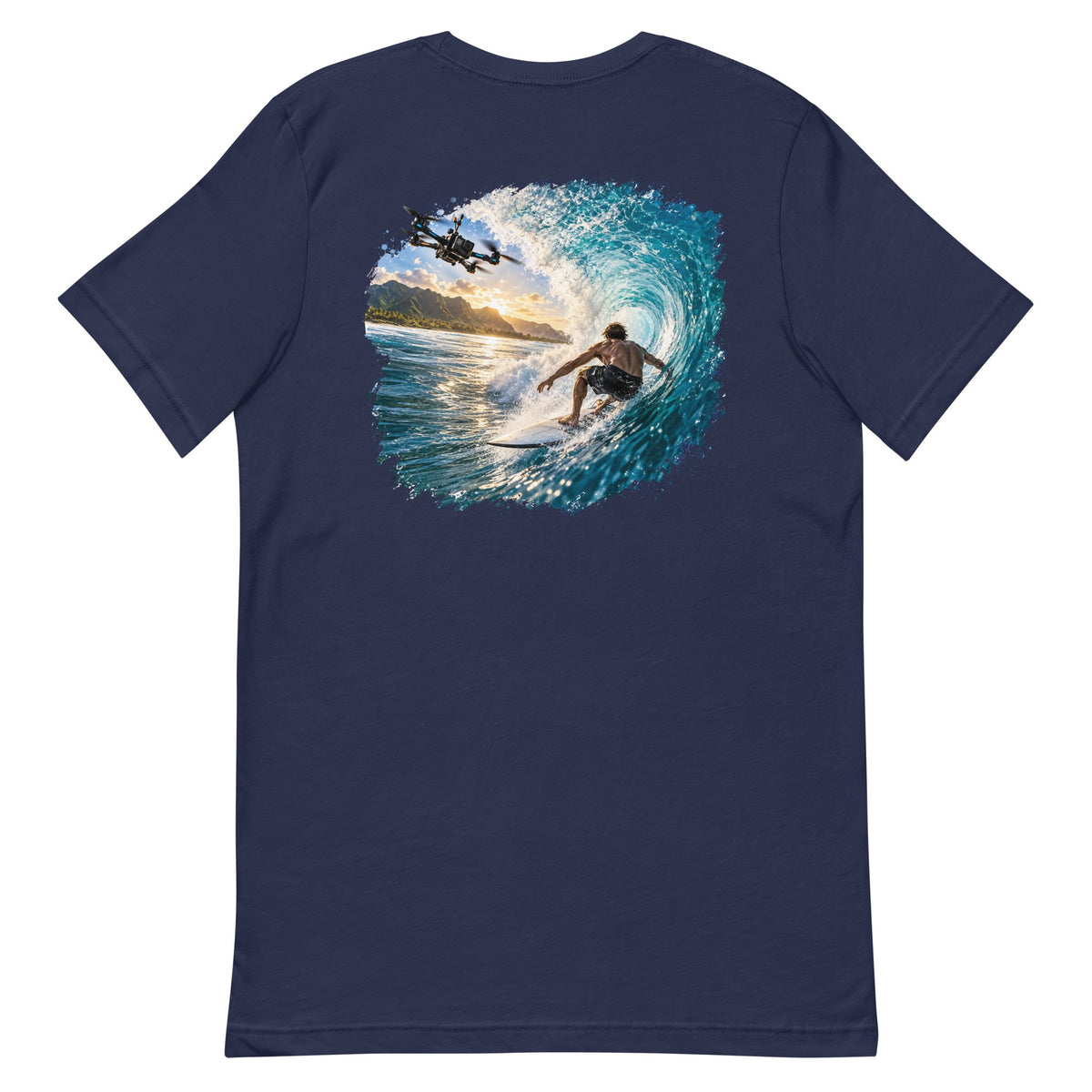 Surf Drone T-Shirt in Navy – back