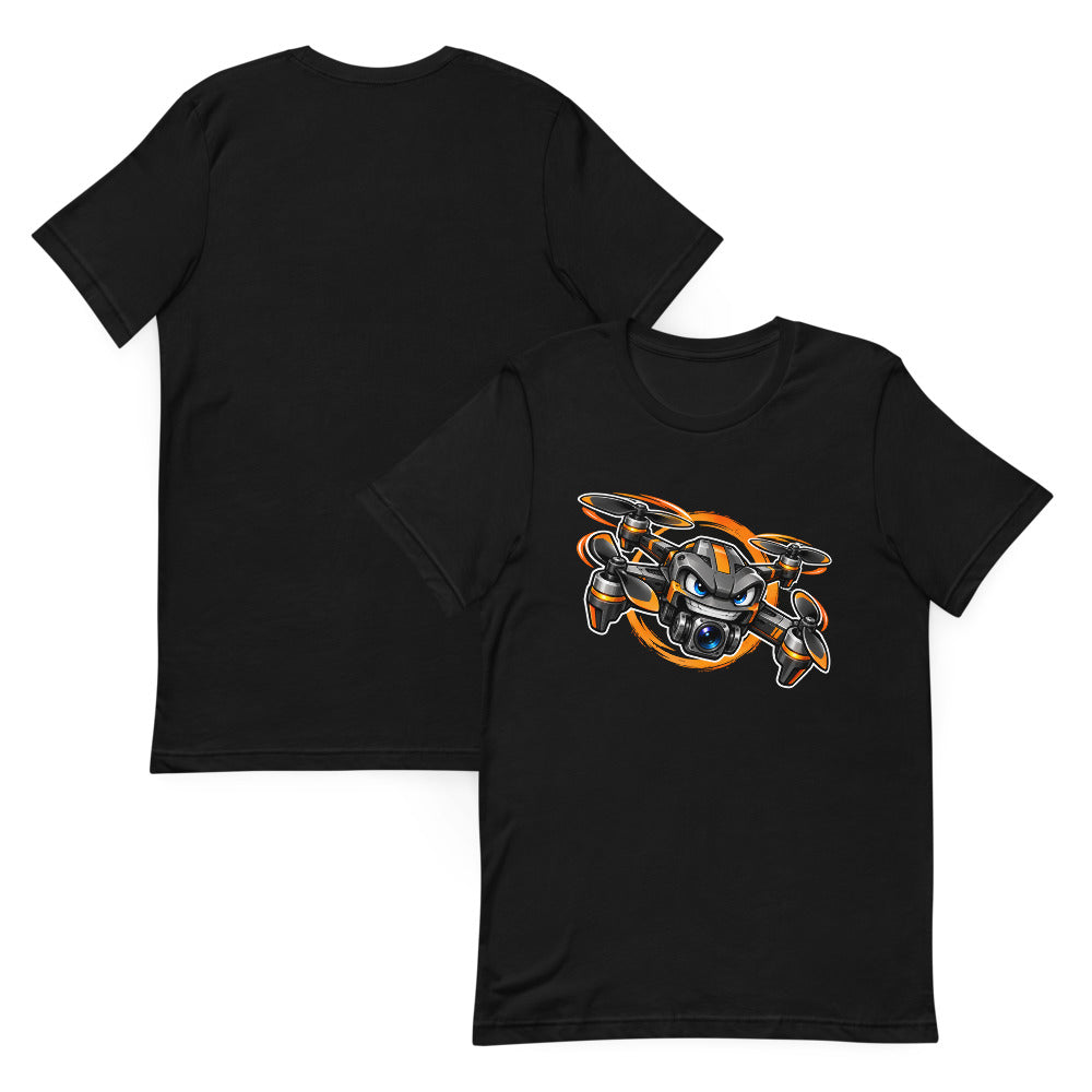 Angry Quad T-Shirt – Black – front and back