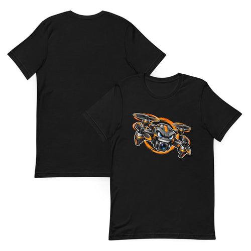 Angry Quad T-Shirt – Black – front and back