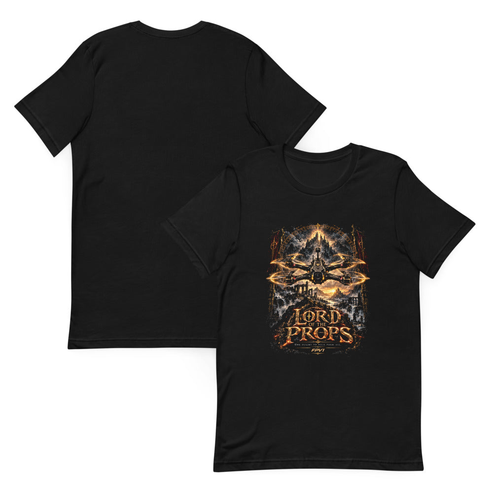 Lord of the Props T-Shirt – Black – front and back