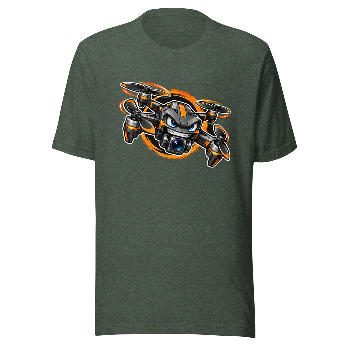 Angry Quad T-Shirt - Heather Forest - front