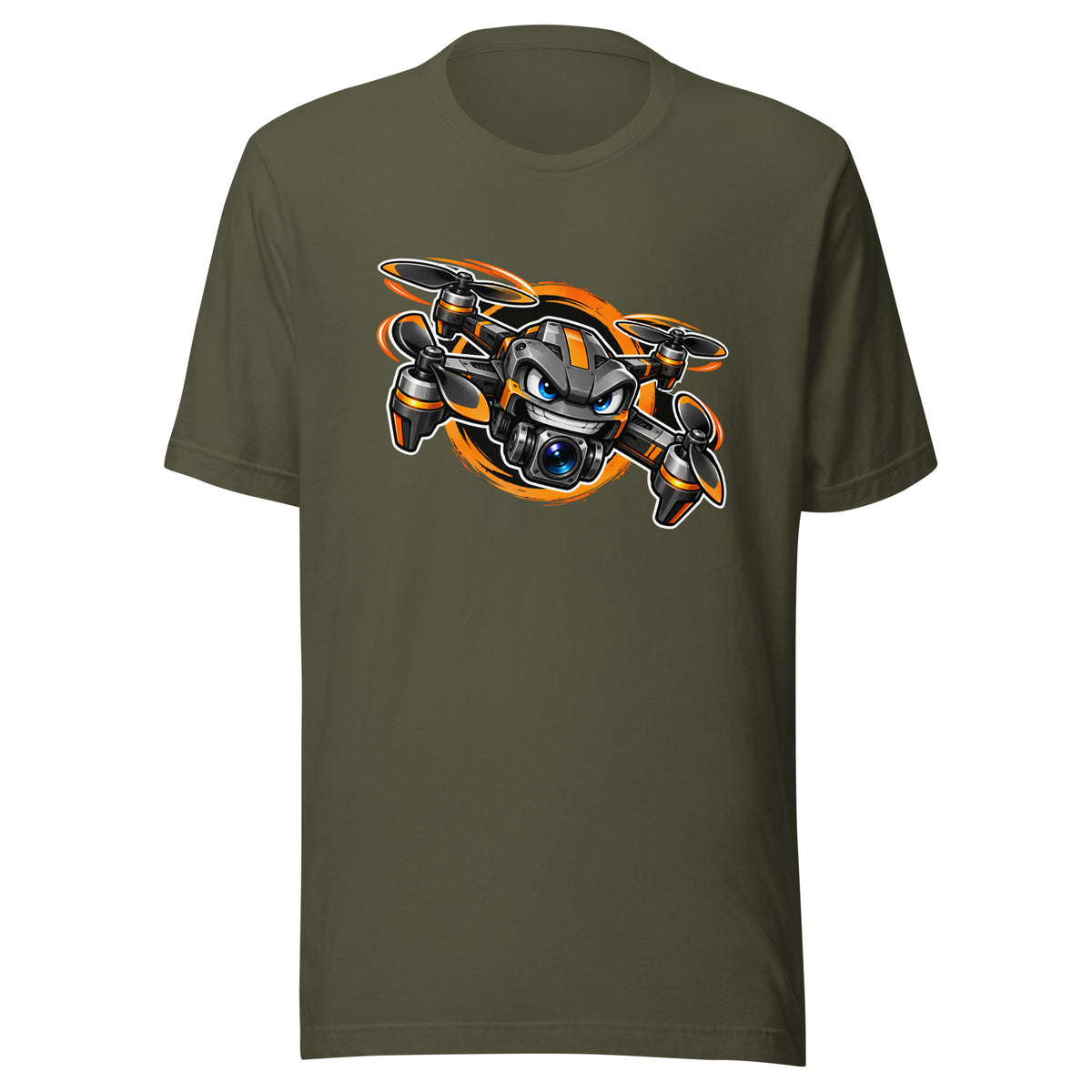 Angry Quad T-Shirt - Military Green - front