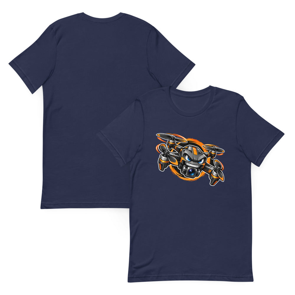 Angry Quad T-Shirt – Navy – front and back